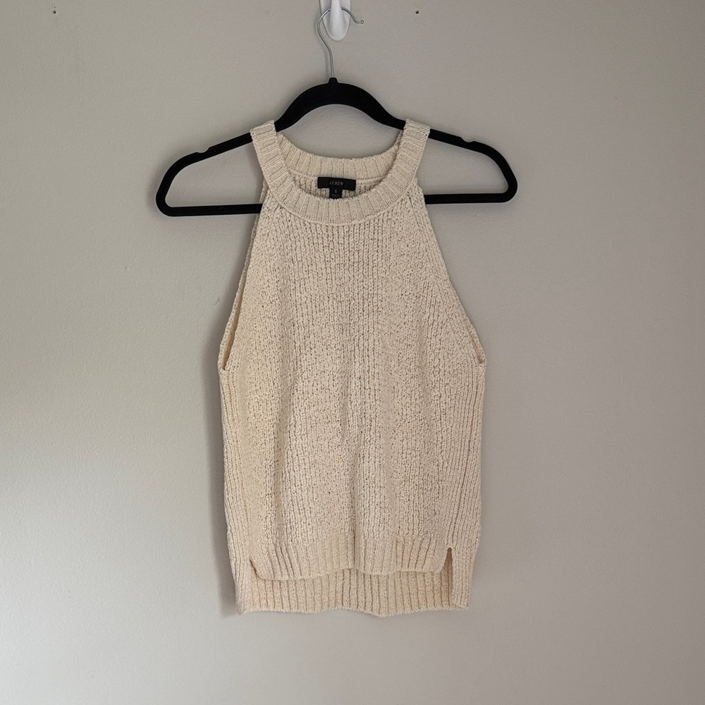 J. Crew Cream Knit Pullover Tank